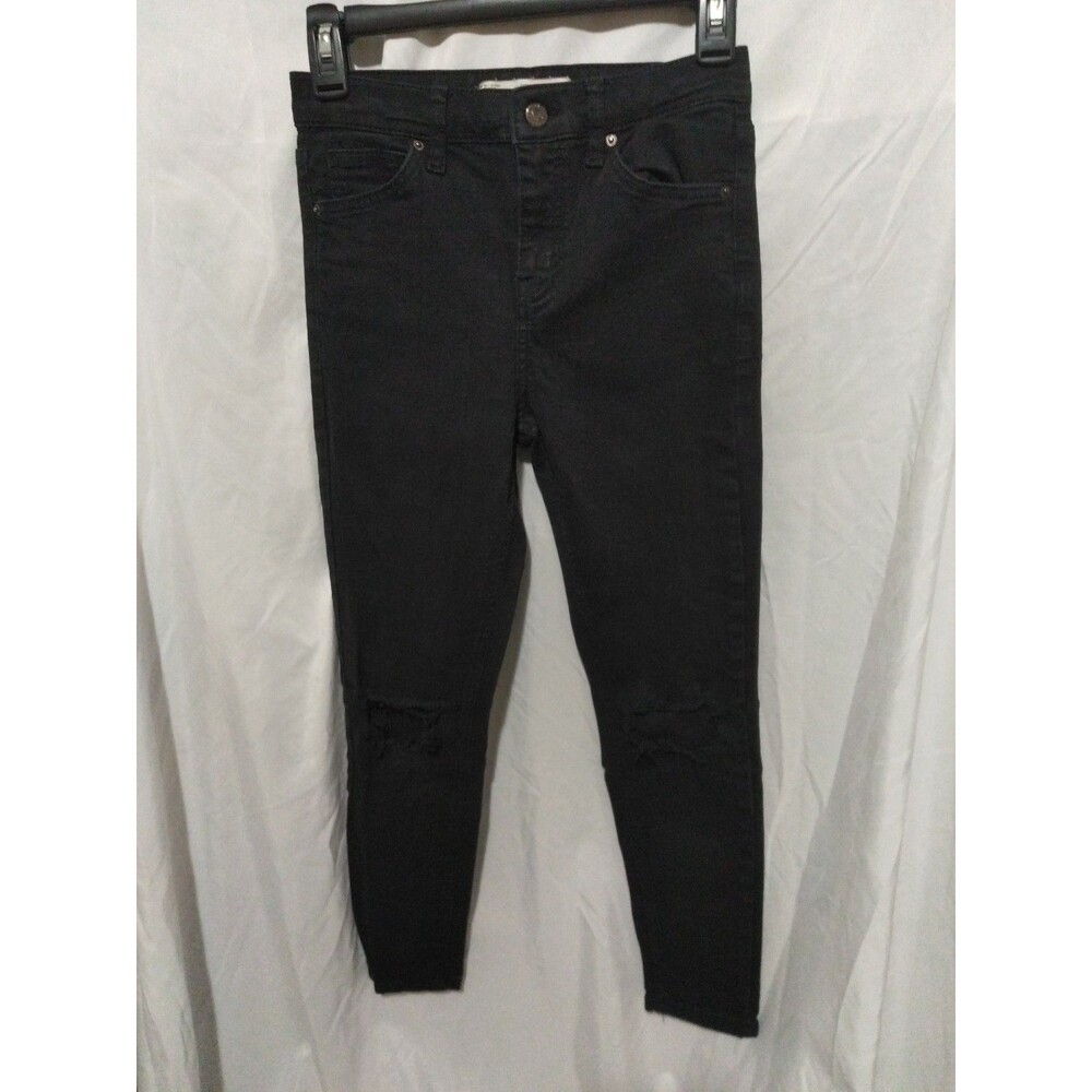 Topshop Moto Jamie Dark Wash Skinny Blue Jeans Women’s Size 26 Waist Distressed